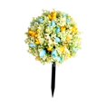 thumbnail image 2 of Estaca de jardín de flores artificiales decorativas multiusos flor realista Azul amarillo, 2 of 9