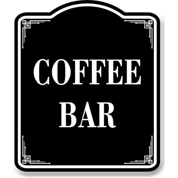 Coffee Bar BLACK Aluminum Composite Sign, 20"x24"