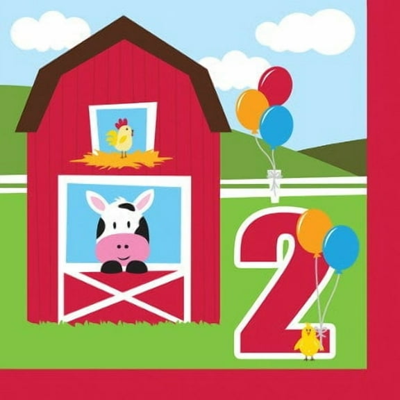 Creative Converting 662506 Farmhouse Fun 2Nd Lunch Napkins