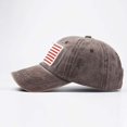 thumbnail image 4 of Womens and Mens USA Flag Embroidery Baseball Cap, Washed Vintage Cotton Unisex Dad Hat, Adjustable Casual American Flag Embroidered Cap for Daily Wear Outdoor Activities and Beach Vacation Coffee, 4 of 7