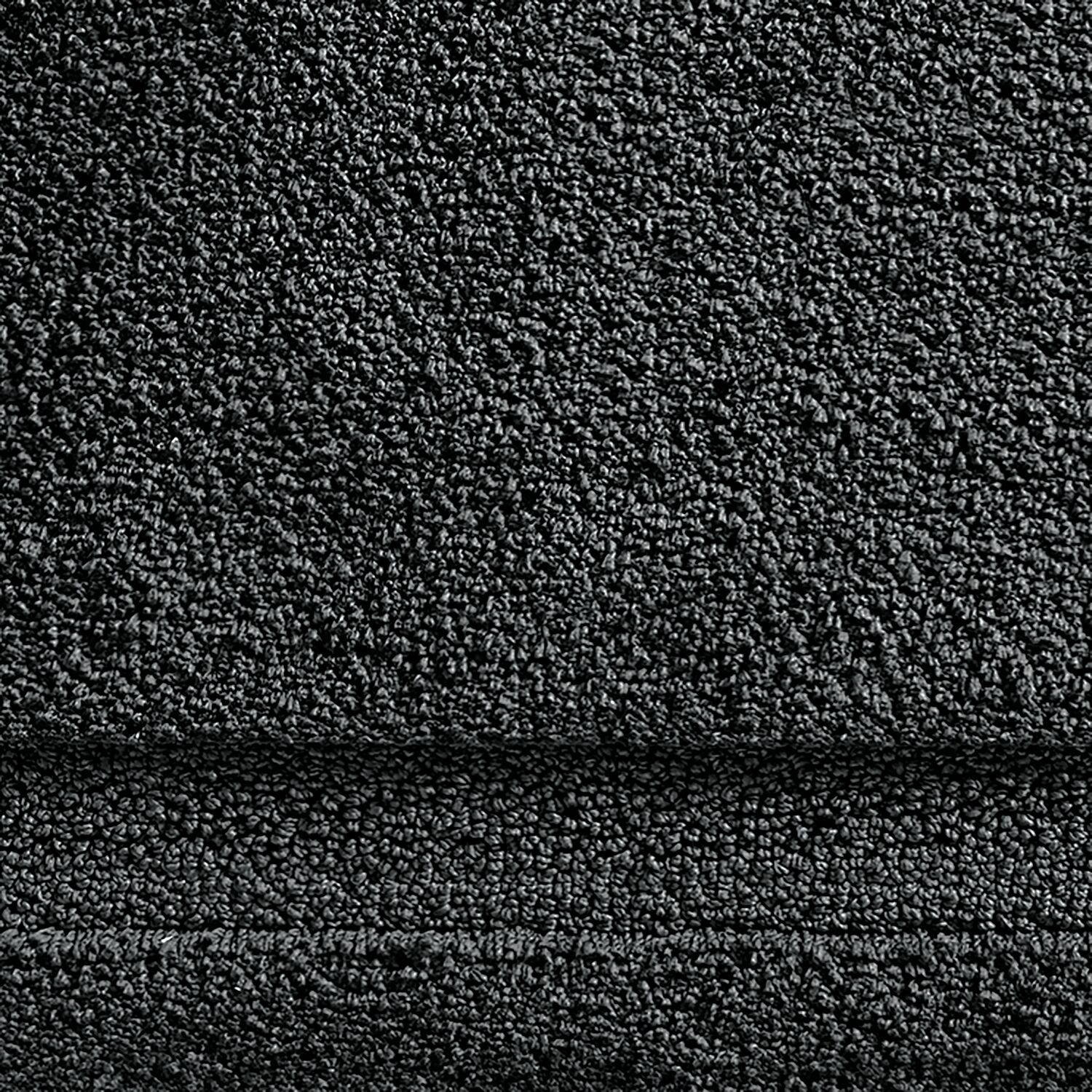 iDesign Microfiber Spa Solid Print Black Microfiber Polyester Bath Rug, 1' x 2', Non-Slip