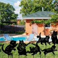 thumbnail image 4 of Naiovety 6 uds gato negro silueta gato decorativo jardín estacas gato jardín estatuas jardín al aire libre estatuas animales estacas para decoración Decoración del hogar Naiovety HA037382-00, 4 of 6