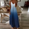 thumbnail image 2 of Edvintorg Maxi Dresses for Women 2025 Fashion Gradient Printing V-Neck Camis Sleeveless Casual Plus Size Dress Summer Long Dresses for Women, 2 of 5