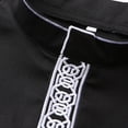 thumbnail image 6 of Thobe for Men Long Sleeve Button Down Kaftan Thobe Casual Henley Shirts Embroidered Thobe Eid Clothes Muslim Prayer Clothes, 6 of 8