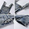 thumbnail image 4 of Gyratedream 6M-4T Baby Girl Boy Summer Jean Shorts Overalls,Toddler Summer Denim Shortall Suspender Denim Shorts, 4 of 6