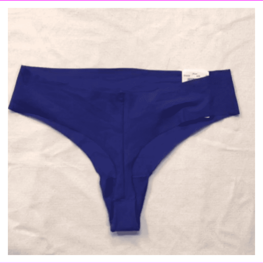 Calvin Klein Womens Pull On Closure Cotton Form Thong Panty M/Blue
