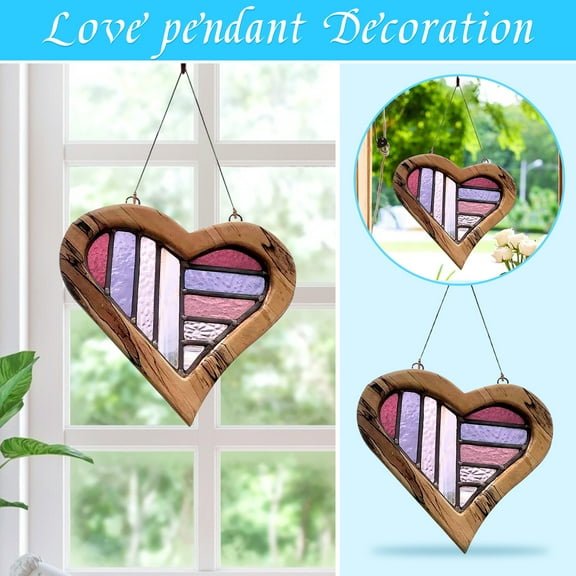 Vikakiooze Home Decor Wooden Painted Love Ornaments Fine Home Wall Decoration Ornaments