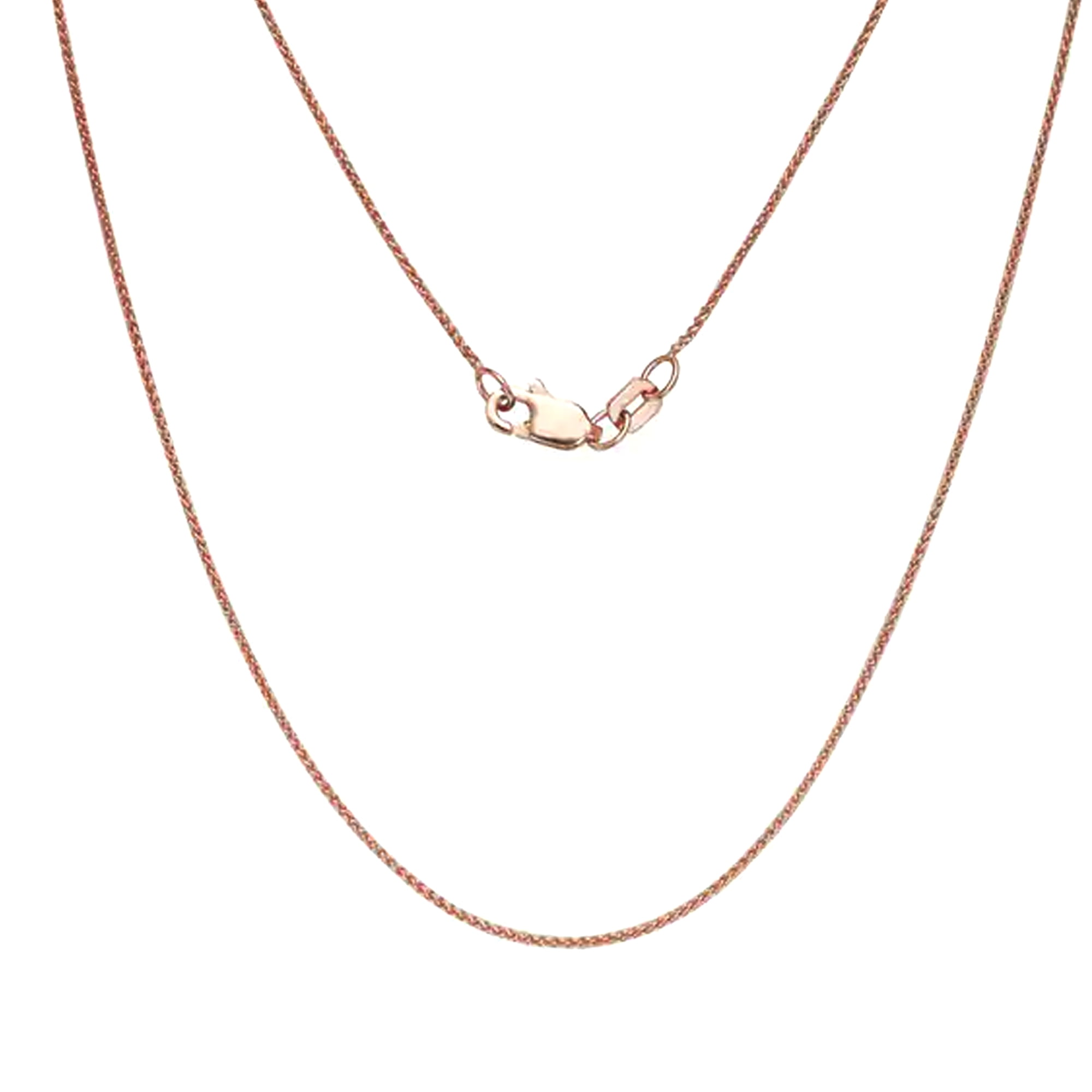 rose gold wheat chain necklace