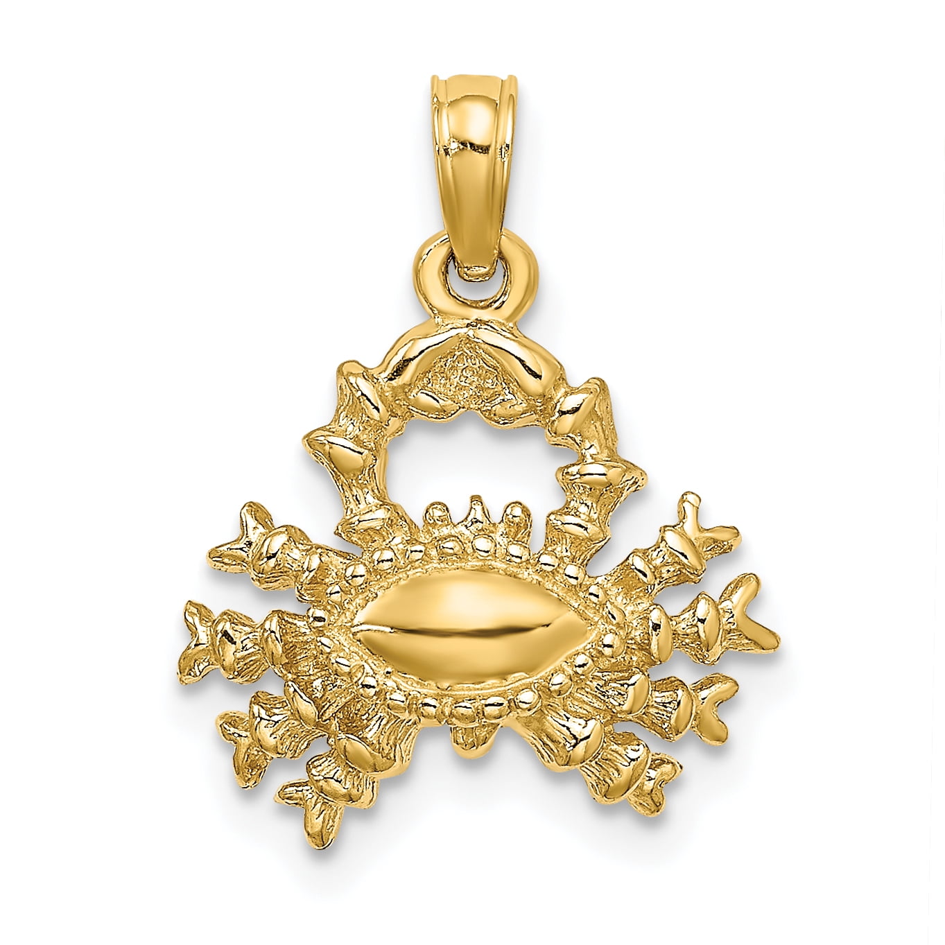 10K Yellow Gold 3-D Cancer Zodiac Charm Pendant