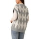 thumbnail image 3 of Chaleco de suéter sin mangas de color contrastante para mujer INSPIRE CHIC con cuello en V, 3 of 5