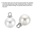 thumbnail image 5 of Uxcell 8mm Faux Pearl Pendants Drops, 150 Pack Round Imitation Pearl Beads, Silver White, 5 of 6