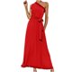 thumbnail image 1 of Vestido de mujer Sexy Un hombro Sólido Volantes Casual Vestido largo Fridja  hjkh3553, 1 of 7
