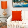 thumbnail image 4 of Parkland Collection Transitional Solid Orange Square 20" x 20" Pillow, 4 of 7
