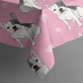 thumbnail image 5 of Pink French Bulldog Love Heart Square Tablecloth,Waterproof Square Table Cover,Wipeable Spillproof Washable Table Cover for Home Kitchen Party Decor 42"X42"(107x107cm), 5 of 6