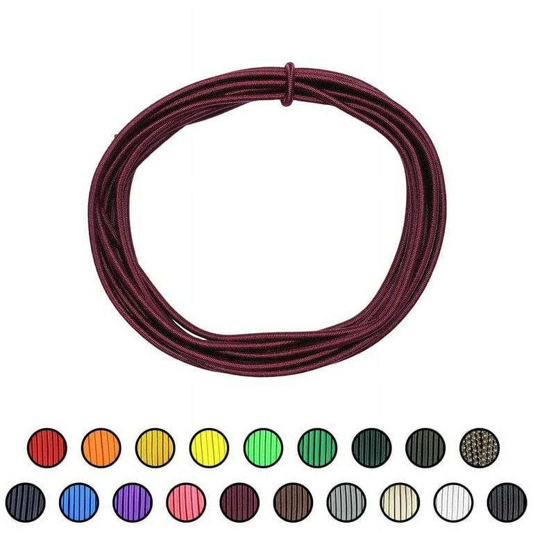 SGT KNOTS Marine Grade Bungee Cord - 100% Elastic Cord, Dacron Polyester  Bungee Shock Cord for DIY, Tie Downs, Commercial Uses