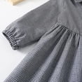 thumbnail image 5 of Xdegoge Kids Girls Long Sleeve Shirt Dress Collared Plaid Print Tween Button Down Knee Length A Line Outfit Flattering Chic Wear for School Casual Daily for Teen, 5 of 9
