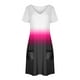 thumbnail image 3 of Vestido Corto de Verano Moda Gradiente Corto de Manga en V Cuello Vestido Casual, Poliéster Ligero de Verano, Lavado de Manos, 3 of 7