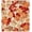 RED/ORANGE/TAUPE, variant on Woven Rose Fabric by the Yard - Large Floral Print Chiffon for Dressmaking Sewing (PURPLE/ROSE/PINK, HalfaYard)