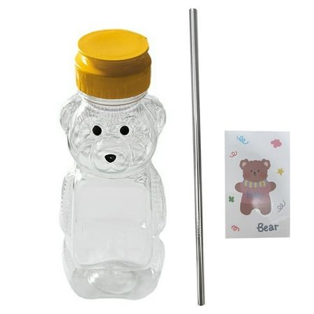 

Special Supplies Bear Drink Cup Bear Coffee Milks Tea Cups with Anti-leak Lids 1 Pack