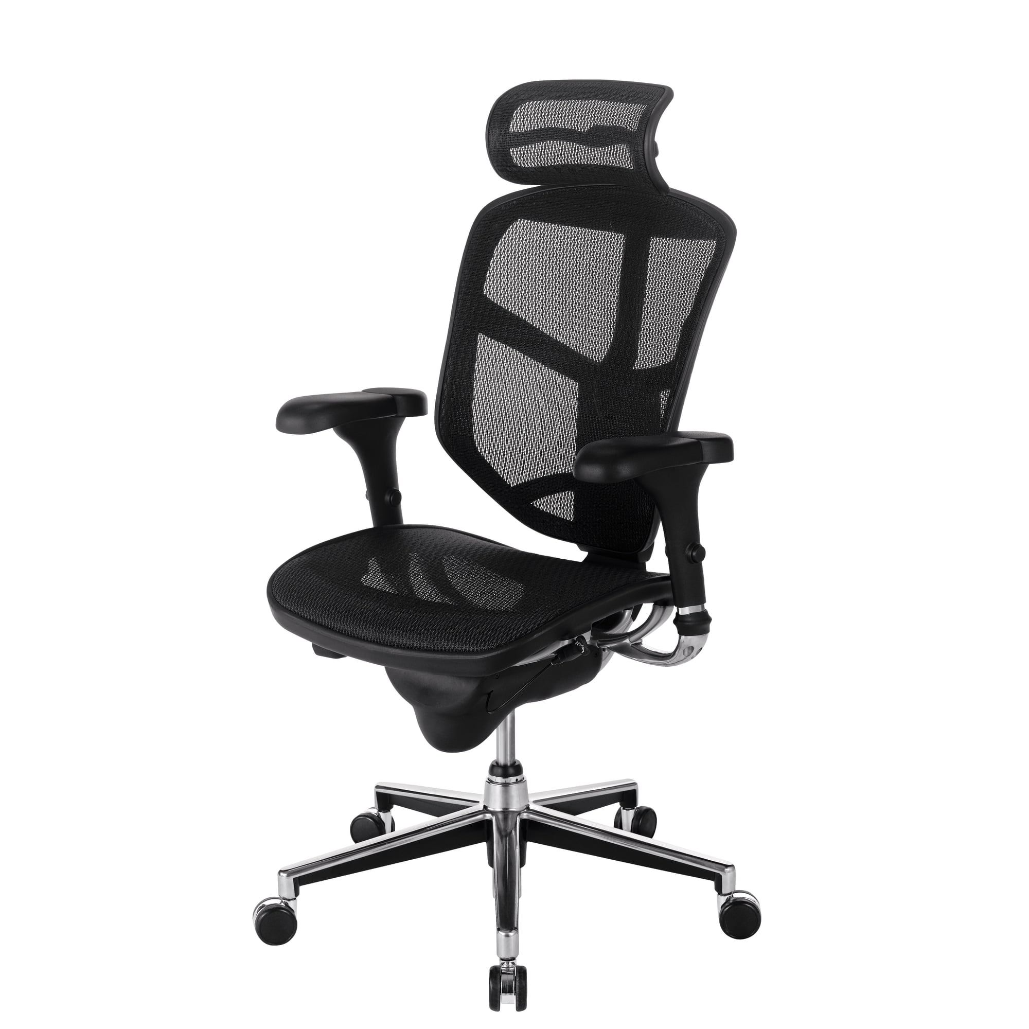 WorkPro® Patriot Multifunction Ergonomic Fabric Task Chair, Gray/Black,  BIFMA Compliant