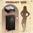 thumbnail image 3 of Industrial Dresser for Bedroom with 4 Storage Drawers Medieval Wooden Door Metal Compass Rose Emblem Spiked Dressers Chest of Drawers Steel Framed Fabric Closet Organizers for Dorm Entryway, 3 of 8
