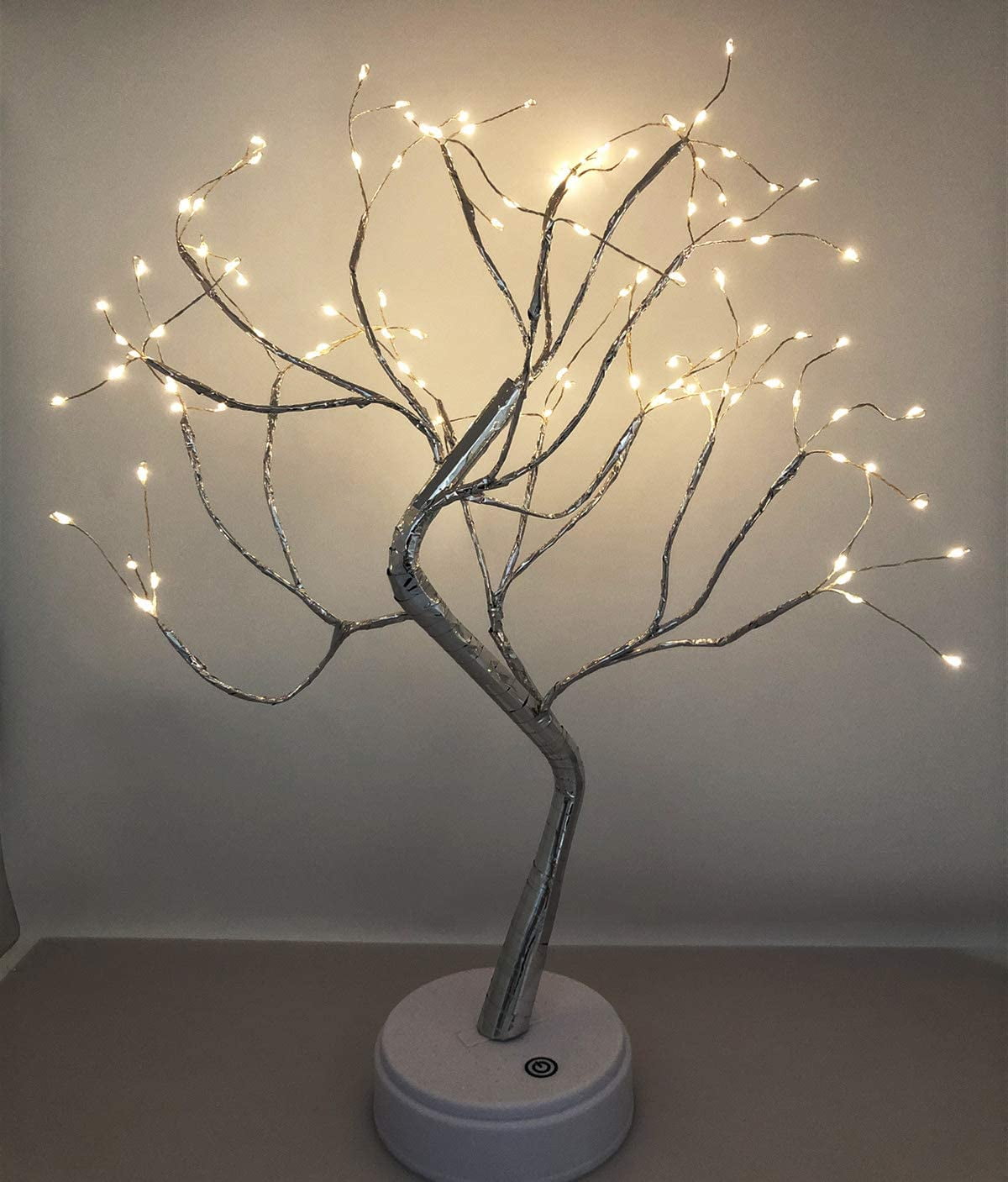 KissDate 20" Fairy Light Spirit Tree Lamp Sparkly Tree Lamp Battery and