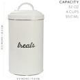 thumbnail image 6 of AuldHome Design Enamelware Dog Treat Jar, White Rustic Treats Container, 6 of 10