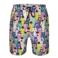 thumbnail image 3 of Balery Llamas Colorful Traje de Baño Estilo Hawaiano para Hombre, Shorts de Secado Rápido con Bolsillos-XX-Large, 3 of 6