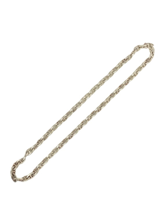 Pre-Owned HERMES Vintage Chaine d'Ancre TPM Necklace, 1960s, 800 Silver, Accessory, Silver mf1-2