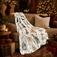 thumbnail image 3 of Dog Lover Life Theme Watercolor Dog Illustration Pattern, Playful Pet Portrait Pattern, Warm Flannel Blanket for Cabin and Lodge, Dog Moms Father's Day Gift, Pet Lover Home Decor, 3 of 9