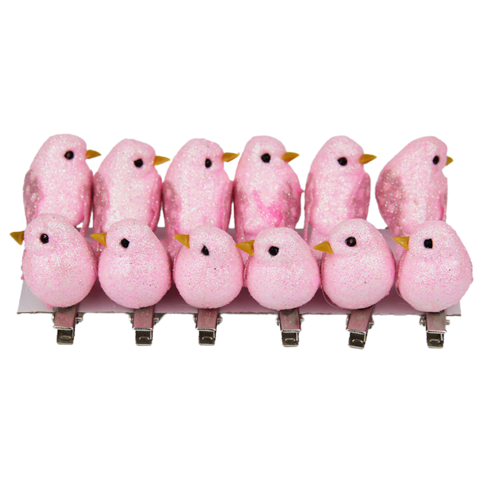 KABOER 12 mini clipon fake bird Christmas tree ornaments