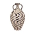 thumbnail image 1 of IMAX Corporation Leza Large Swirl Earthenware Vase in Gray, 1 of 1