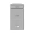 thumbnail image 3 of Space Solutions 18 inch Deep 3 Drawer Metal Organizer File Cabinet with Pencil Drawer, Arctic Silver, 3 of 4