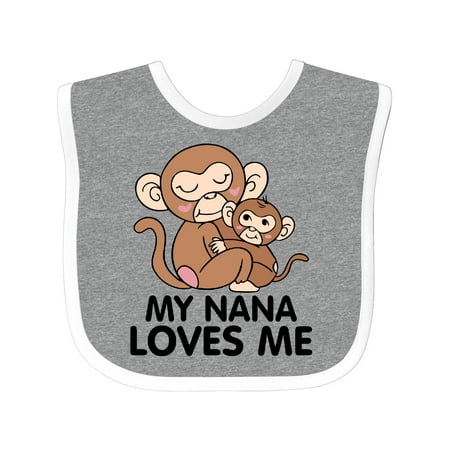 

Inktastic My Nana Loves Me Gift Baby Boy or Baby Girl Bib