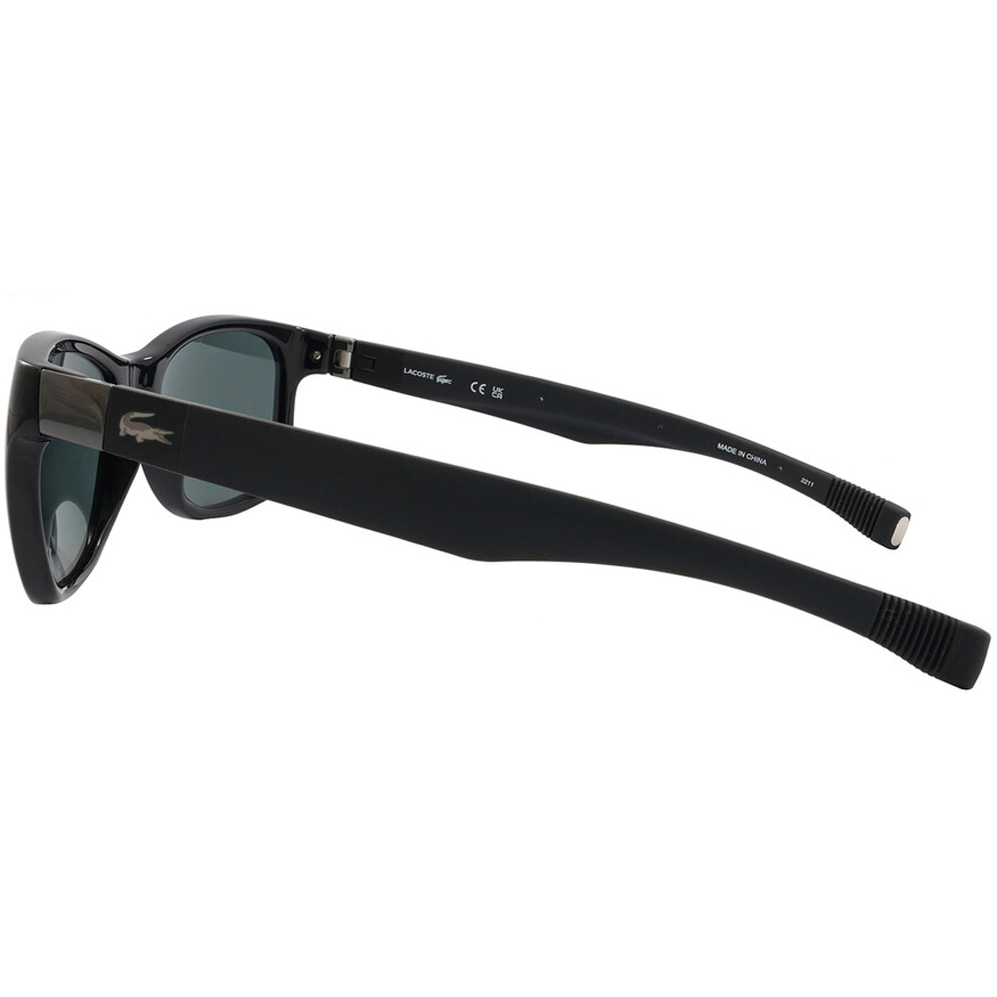 Lacoste Polarized Grey Square Unisex Sunglasses, Black  display picture 1