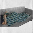 thumbnail image 5 of Nautical Soft Flannel Fleece Throw Blanket, Pattern of Seashells and Starfish, Cozy Plush for Indoor and Outdoor Use, 60" x 80", Sea Blue Earth Yellow, by Ambesonne, 5 of 5