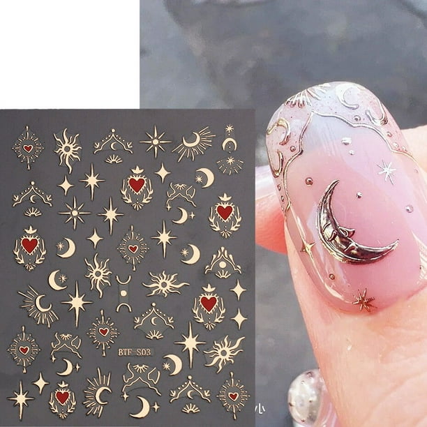 Pegatina para uñas de dibujos animados de hormiga, abeja, mariquita, planta suculenta, pegatinas de manicura deslizantes de arco iris, decoración de uñas de primavera y verano LEEB168