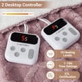 thumbnail image 3 of EastVita Washable Fast Heating Throw Blanket - Thick Tufted Sherpa Electric Blanket Throw with 10 Heating Levels and 10 Time Settings ETL Certified, 3 of 8