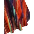 thumbnail image 6 of Rosegal Women Plus Size Flutter Sleeve Colorful Striped Skirted Two Piece Swimwear Multi 2X, 6 of 6