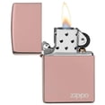thumbnail image 1 of High Polish Rose Gold Logo Zippo Pocket Lighter, 1 of 1