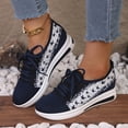 thumbnail image 2 of OIOLOYJM Sneakers for Women American Flag Mesh Breathable Non-Slip Lace Up Running Training Shoes Fashion Patriotic Comfortable Sports Walking Shoes Navy 36(US-5.5/UK-3.5), 2 of 4
