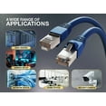 thumbnail image 5 of Cable Leader 25ft Cat6a Shielded Ethernet Network Patch Cable STP Snagless 24AWG Bare Copper, Blue, 5 of 6
