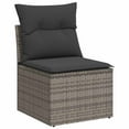 thumbnail image 4 of vidaXL Garden Sofa Set Grey with Dark Grey Cushions, 4 of 9
