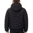 thumbnail image 7 of Teens Winter Outwear Jackets Color Block Casual Sports Warm Coats Boys Girls Thick Padded Zip up Hooded Outwear for Kids Black 8-9Y, 7 of 7