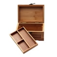 thumbnail image 4 of Caja de joyería de madera de bambú con tapa con bisagras, caja de baratija vacía, rústico para decoraciones del hogar para mujeres y, 4 of 9