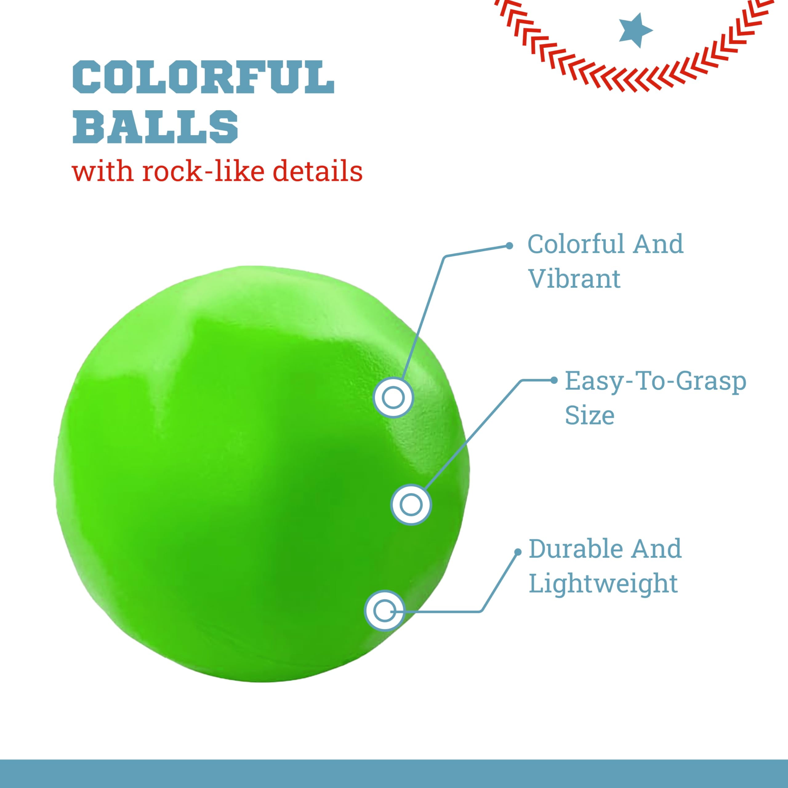 Botabee Multi-Colored Replacement Ball Set for VTech Drop & Go Dump Truck | Vibrant, Colorful Rock Balls Compatible with Vtech Construction Toy | Pack of 6