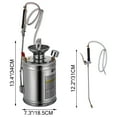 thumbnail image 3 of VEVOR 1Gal Stainless Steel Sprayer with Handle, 12’’ Wand, 3.3’’ Hose, Hand Pump Sprayer with Pressure Gauge, Safety Valve, Adjustable Nozzle, 3 of 10