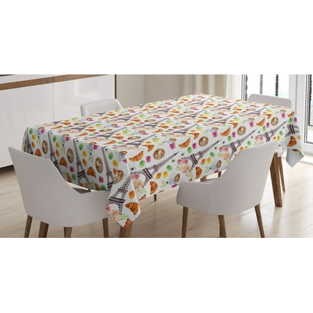 Modern Decor Tablecloth Europe French Paris Themed Coffee