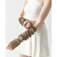 thumbnail image 3 of Causa Forcia Knitted Arm Warmers for Women - Pastel Brown, 3 of 7