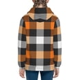 thumbnail image 4 of Kll Unisex Kids Boys Girls Hooded Pocket Pullover Hoodies-Orange Plaid, 4 of 9